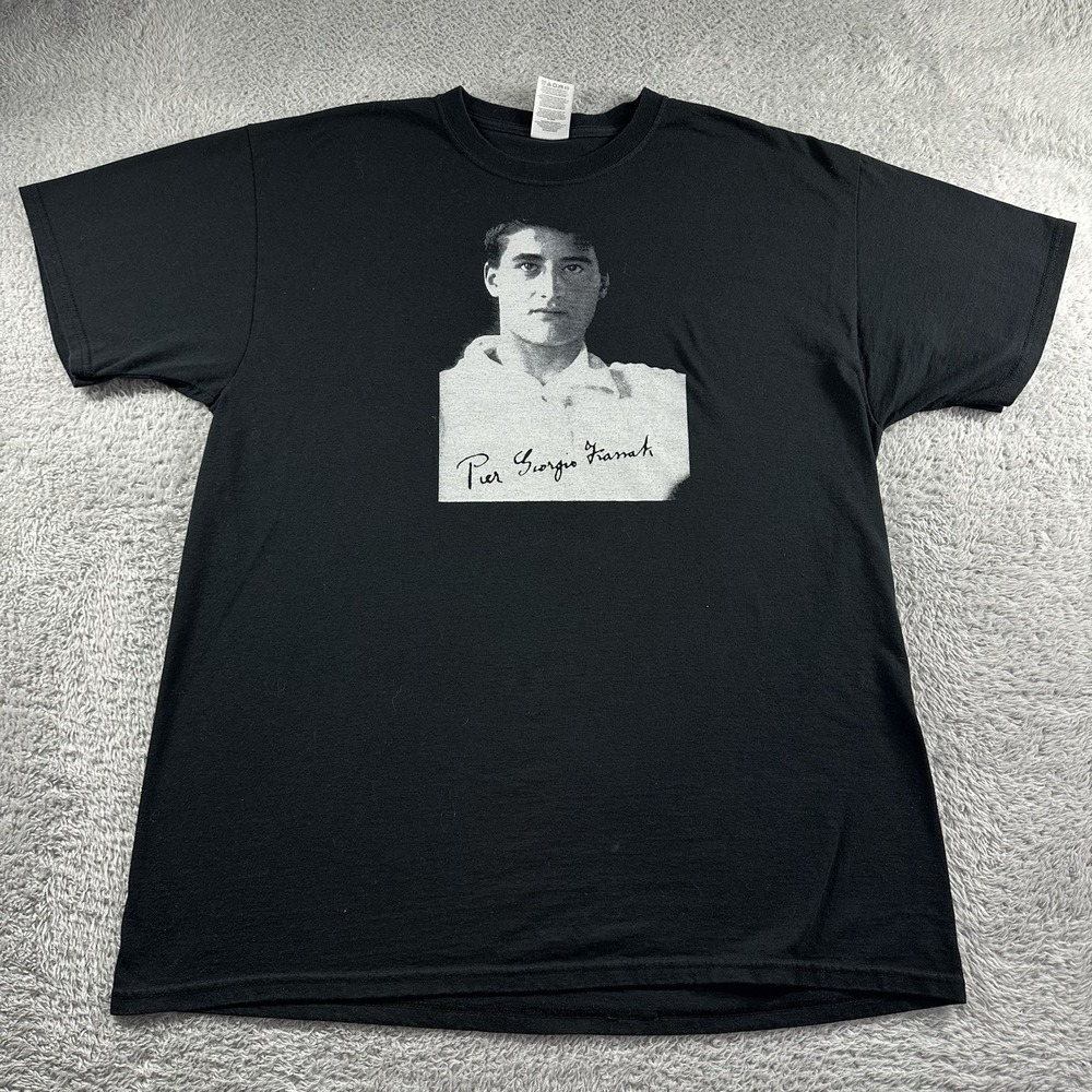 Vintage Art Shirt Mens‎ XL Black Movie Pier Giorgio Frassati Boondock Saints